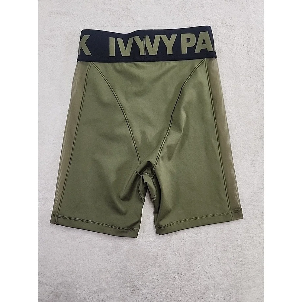 Adidas Ivy Park Peloton Women's Olive Green High Waisted Cycling Biker Shorts XS